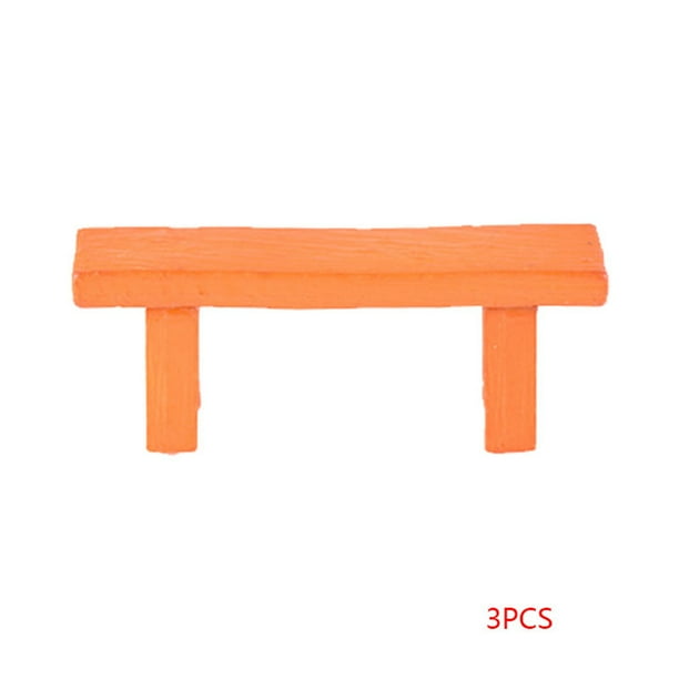 2pcs Mini Simulated Wood Chair Ornament Resin Craft Micro Landscape Home Decor 2pcs Mini Simulated Wood Chair Ornament Resin Craft Micro Landscape Home Decor